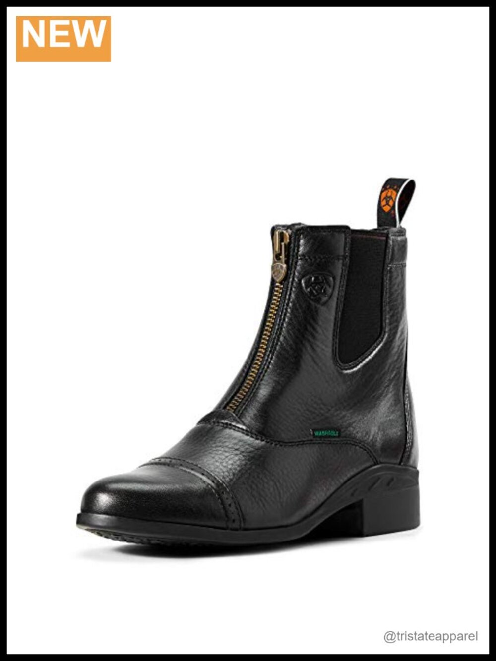 Women's Equestrian Paddock Boots Full-Grain Leather Zip Riding Boots
